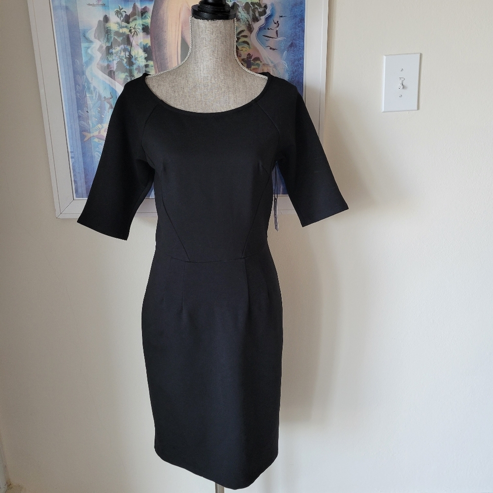 NWT Anthropologie Velvet by Graham & Spencer Bodycon Black Dress Size M